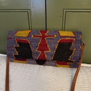 Kilim colorful pattern clutch